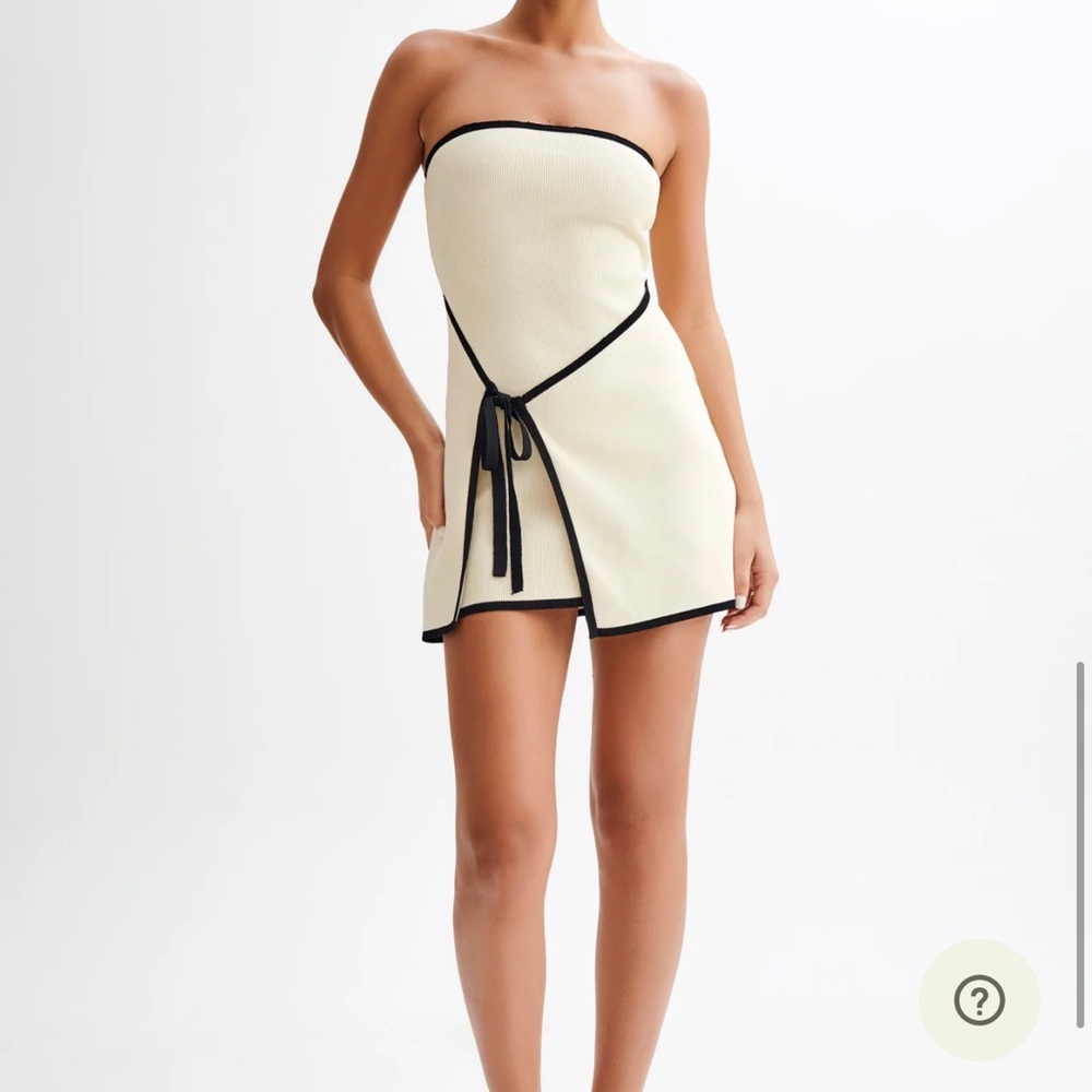 Meshki Rian Strapless Knit Mini Dress - Cream - Picture 5 of 7